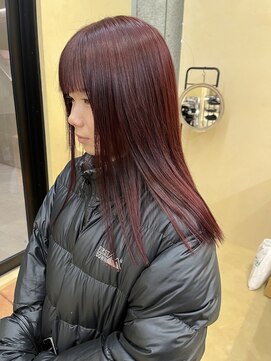 スニュウ(snuw) 【snuw_ayano】ワインレッド/ストレートヘア