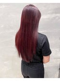 【TATSU】@tatsu.nunber☆ベルベットレッドで憧れの韓国ヘアに♪