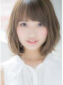 山村/小顔ゆるふわパーマ/ふんわりボブパーマ前下がりボブ銀座