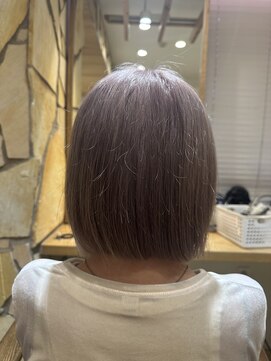 エイト新宿店(EIGHT shinjuku) ミルクティーベージュ　ボブ