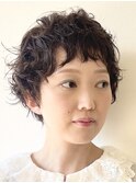 【松戸 藤原】マッシュショート　ピンパーマ