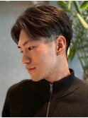 センターパート ツーブロック メンズショート 韓国ヘア 20代