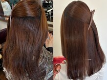 酸性ストレートで柔らかく真っ直ぐに伸ばします♪