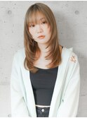 レイヤーカット/顔周り/前髪カット/ストレート