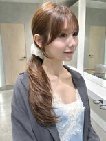 ナナローネス 渋谷(nana loness) 結んでも可愛い顔まわりレイヤー×透明感ベージュ