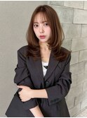 松尾菫菜/レイヤーカット/ミディアムレイヤー/韓国ヘア