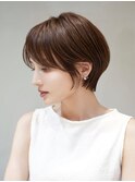 表参道白髪ぼかしハイライトミディアムボブアッシュグレー50代