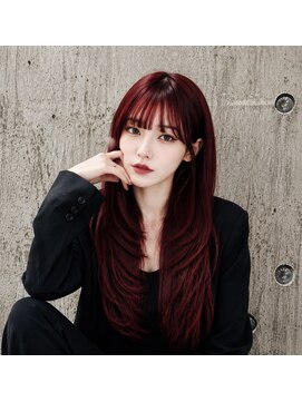 リティアンドビューティースタジオモッズシブヤ(LITTY&beauty studio M.O.D shibuya) レッドチェリー/レイヤーカット/髪質改善