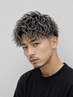 【人気】ホワイトメッシュ×パーマ＋カット◎垢抜けヘア[あま市/メンズ専門]