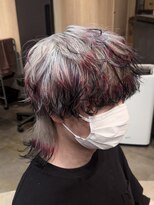 メンズサロン ガウディ 三宮店(men's salon Gaudi) エンドカラー×メンズデザインブリーチハイトーン×ウルフカット
