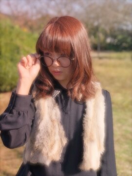 アークスヘアー ピンクべージュ♪毛先パーマ×イルミナコーラルカラー