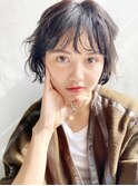 ウェーブボブ_ショートパーマホワイトアッシュ_8120