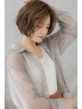 カバーヘア ブリス 戸田公園西口店(COVER HAIR bliss) ヘーゼルベージュ大人ボブショート301Y戸田公園20代30代40代!