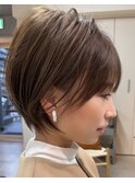 【mee.】　ミントベージュ　束感ショート