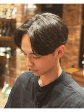 ヒロギンザバーバーショップ 丸の内店(HIRO GINZA BARBER SHOP) 前下がりセンターパート　ヘアバームセット　丸の内/東京/大手町