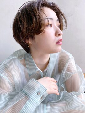 アイティーバイアルバム 松戸店(IT by ALBUM) アッシュブラウンハンサムショート_くすみブルーテラコッタ_8832