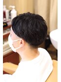 センターパート マッシュ