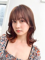 アンヘアー(UNHAIR by shiomiH)&nbsp;外ハネボブ/ココアベージュ/セクションカラー/イヤリングカラー