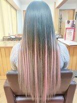 エクステンション クーチャー(Extention Cu'cha) エクステ ミルクティー×ピンクメッシュ