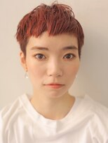 ソイリウム 下北沢(soi rium)&nbsp;コーラルピンクの刈り上げベリーショート