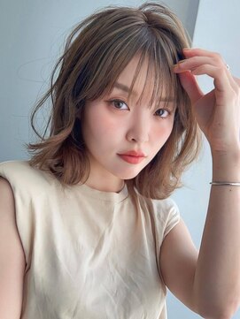 アグ ヘアー イフ 熊本西区田崎店(Agu hair if) 《Agu hair》フレンチセピアアッシュ×こなれカールミディ