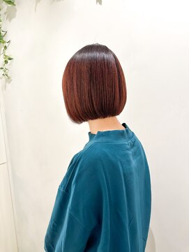 ラウンジ(Lounge) 切りっぱなしボブワンレングスピンクバイオレット20代30代40代