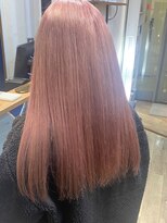 ロア 福岡天神本店(LORE)&nbsp;ダブルカラーミルクティーピンクベージュカラーハイトーンカラー