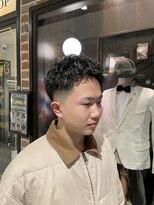 ヒロギンザ 大阪本店(HIRO GINZA)&nbsp;ショートパーマスタイル×フェード
