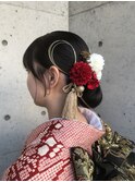 成人式/お呼ばれヘア/結婚式/タイトシニヨン