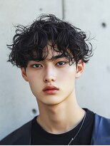 ロディーナ 大口 新子安(rodina)&nbsp;メンズ人気　ツイストスパイラルパーマ×センターパート