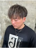 波巻きツイストスパイラルパーマ/フェザーパーマ/眉毛/メンズ