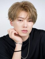 エイド 渋谷(aid)&nbsp;メンズショートミルクティーベージュ刈り上げコンマバング