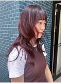 sayaca/ブリーチなしダブルカラー/チェリーレッド/ワインレッド