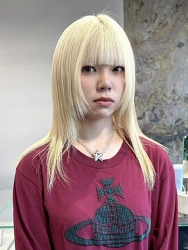 ソル ジングウマエ(SOL JINGUMAE) 原宿ケアブリーチカラーミルクティーベージュ酸性ストレート韓国