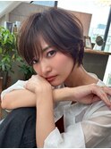 オリーブグレー/ボブ/顔周り/小顔/レイヤー/髪質改善/縮毛矯正