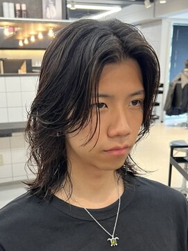 アンサー 渋谷(ANSWER) メンズミディアム メンズボブ シースルーボブ