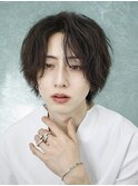 熊本スパイラル メンズパーマ センターパート 波巻き ツイスト