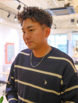 ノル 栄矢場町(nol) メンズ アップバングパーマ