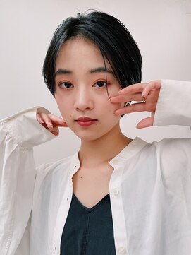 シンス 銀座(since) 小顔似合わせカット/黒髪前髪なしショートボブ/【銀座駅】