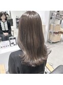 大人ガーリーダークアッシュ似合わせカットミディアムレイヤー