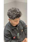 極道パーマ×ホワイトメッシュ