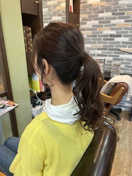 ロータスヘアーデザイン(Lotus Hair Design) 【lotus下枝】ゆるふわポニーテール/お呼ばれヘア/結婚式ヘア