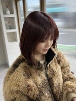 ユエ(YUE) ボルドカラー/ボブ/水素カラー