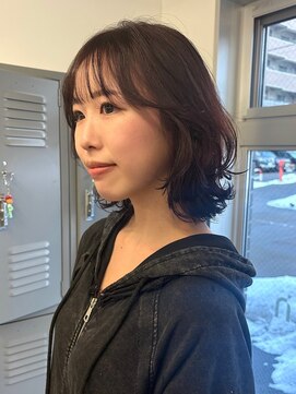 テンション(tension) レイヤーカットボブ髪質改善縮毛矯正札幌駅大通駅バスセンター駅