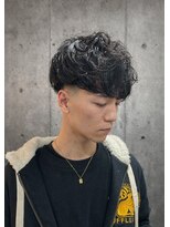 サンキスビューティースタジオ 千葉中央(Sunkissed beauty studio) MEN’S/リバースセンターパート/ニュアンスパーマ/千葉