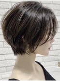 【40代50代60代】ひし形大人ショートボブ／前髪なし／面長丸顔◎