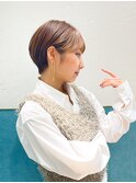 ハンサムショート/丸みショートボブ/20代30代40代50代/顔周り