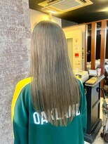 エイム ヘア デザイン 町田店(eim hair design)&nbsp;ハイトーンロング/ミルクティーグレージュ/透明感カラー