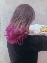 ムウ 難波(MOU)&nbsp;グラデーション毛先パーマことりベージュウォーターフォール