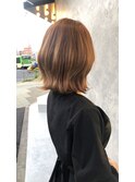 エアリーミディショートパーマ黒髪カタログホワイトアッシュ